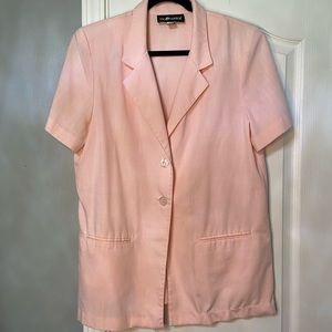 Women’s casual Sag Harbor pink short sleeve jacket